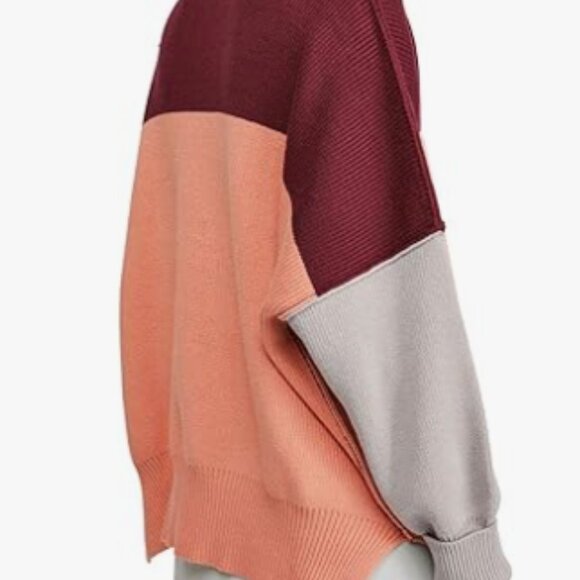 Free People Easy Street Color Block Sweater Size XS - Picture 2 of 10